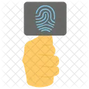 Sicherheitsuberprufung Daumenpasswort Daumenscanner Symbol