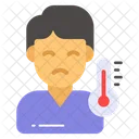 Sick Thermometer Fever Icon