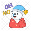 Oh No Sick Bear Bear Flu Icon