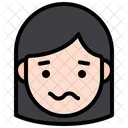 Sick Dizzy Girl Face Icon
