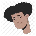 Sick hispanic young adult man  Icon