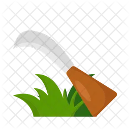 Sickle and grass  Icon