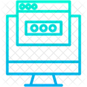 Sicurezza Tramite Password Protezione Tramite Password Monitor Protetto Da Password Icon