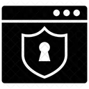 Protezione Web Sicurezza Del Sito Web Blocco Del Sito Web Icon