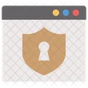 Protezione Web Sicurezza Del Sito Web Blocco Del Sito Web Icon