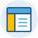 Sidebar Right Content Layout Web Layout Icon