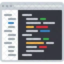 Sidemenu Coding Text Icon