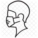 Sideview Man Mask Man Mask Protection Icon