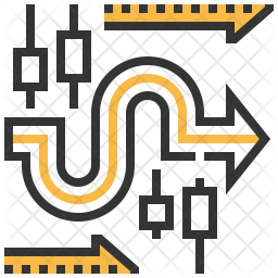 Sideways Icon - Download in Colored Outline Style