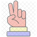 Sieg Lineares Farbsymbol Symbol