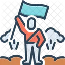 Sieg Flagge Gewinner Symbol