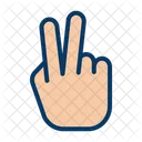 Finger Sieg Gewinner Symbol