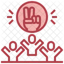 Sieg Hand Hande Und Gesten Symbol