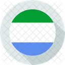 Sierra Leona Pais Bandera Icono