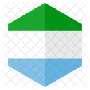 Sierraleona Bandera Hexagono Icono