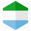 Sierraleone Flag Hexagon Icon