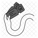 Black Monochrome Tourist Ticket Illustration Sightseeing Pass Visitors Ticket Symbol
