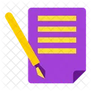 Sign Pen Document Icon