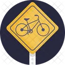 Bike And Bicycle Sign Post Icon