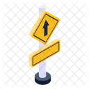 Sign Board Roadbord Arrow Roadboard Icon