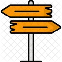 Sign Board Directional Orientation Icon