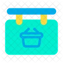 Sign Board  Basket  Icon