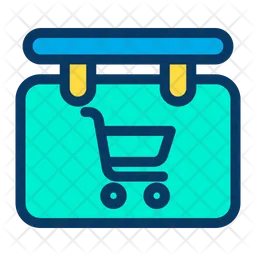 Sign Board Cart  Icon