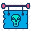 Halloween Board Sign Board Icon