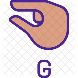 Sign For Letter G In Asl  Icon