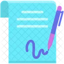 Sign Contract Document Icon