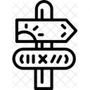 Sign Direction Campsite Icon