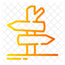 Sign Post Direction Wood Icon