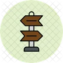 Sign Post Fingerpost Guide Icon