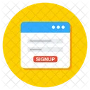 Sign Up Login Online Account Icon