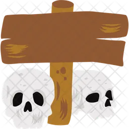 Sign with skull  Icon