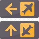 Signage Airport Direction Icon