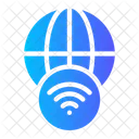 Signal Wifi Earth Globe Icon