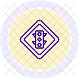 Signal ahead sign  Icon