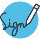 Signature Handwriting Pen Icon