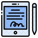 Signature Digital Electronic Icon