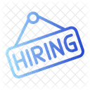 Signboard Hiring Job Seeker Icon