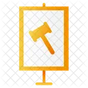 Sign Auction Poster Icon