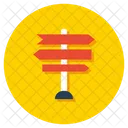 Signboard Guideboard Road Sign Icon