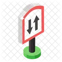 Road Sign Two Way Sign Road Symbol Icon