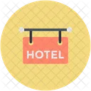 Signboard Hotel Hanging Icon