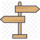 Signboard Signpost Guidepost Icon