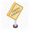 Signboard Green Energy Energy Sign Icon