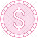 Signe Dollar Dollar Argent Icône