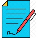 Signed Document Contract Document Icon