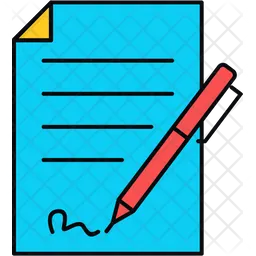 Signed document  Icon